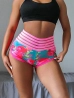 virágos magasderekú short